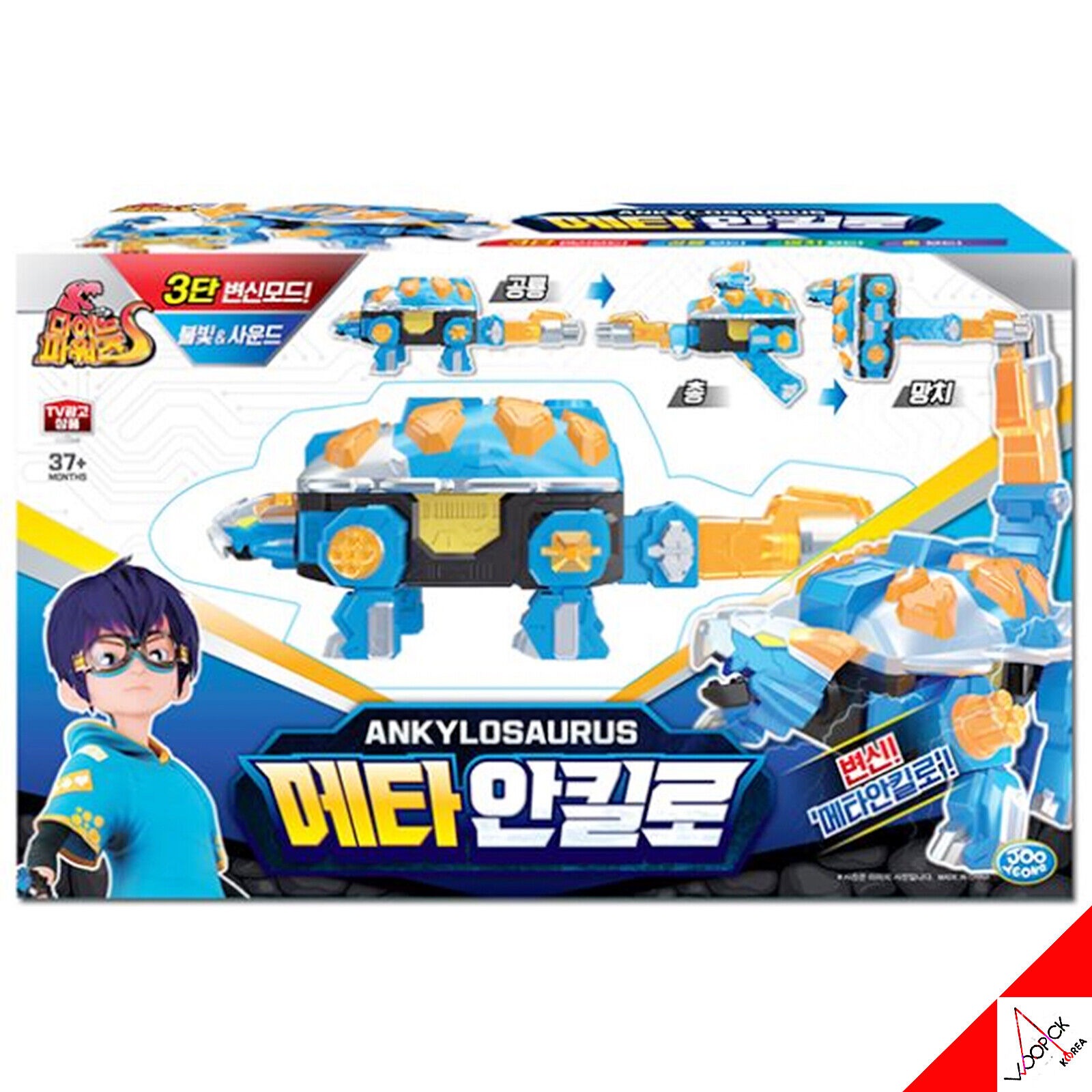 ダイノパワーズ/メタアンキロ/アンキロサウルス/三段変身/変身ロボット/LED ライト/サウンド