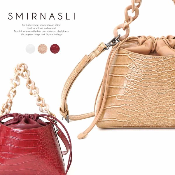 SMIL NASRI ショルダーバッグ 2WAY プラスチックチェーン レディース