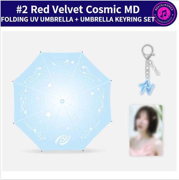 #2 Red Velvet Cosmic MD FOLDING UV UMBRELLA + UMBRELLA KEYRING SET