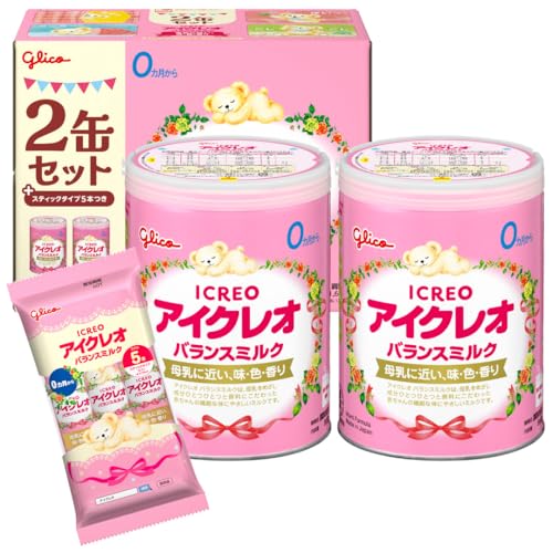 【Amazon.co.jp限定】 アイクレオ バランスミルク 800g×2缶＋おまけスティック５本 江崎グリコ 粉ミルク 新生児 乳児 赤ちゃん ベビー 0ヵ月~1歳頃 6,105円