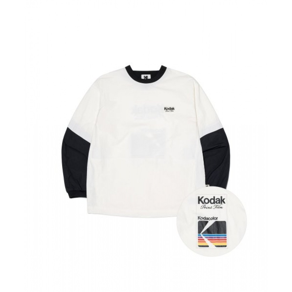 KODAK (KODAK) レインボービッグロゴウーブンピステアイボリー