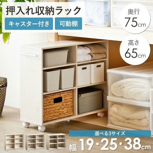 岩附 IW-29 押入れ収納ラック 奥行75cm (19cm) メーカー直送