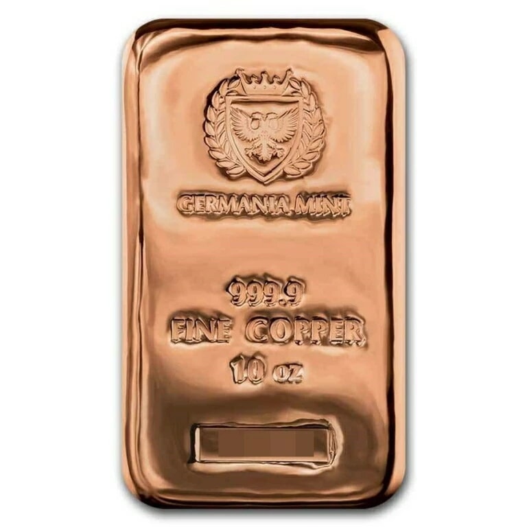 【新品】ゲルマニアミント GERMANIA MINT 純銅インゴット キャストバー ingot copper bar /銅/0.999 10オンス(70065)