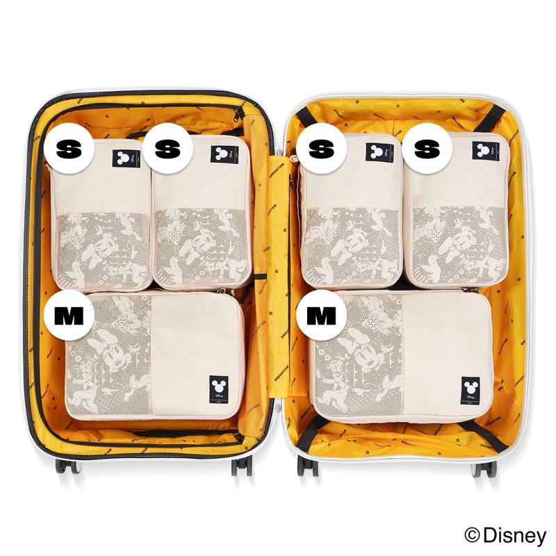 ディズニー ラクプル 28インチ セット S+S+M+S+S+M 圧縮ポーチ 衣類整理 キャリーケース 衣類収納 バッグ 旅行用品