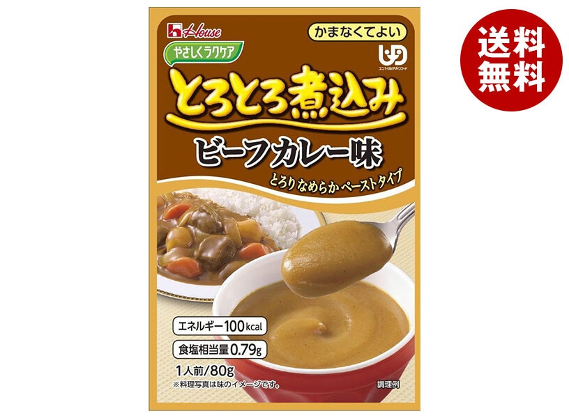 ハウス食品 やさしくラクケア とろとろ煮込み ビーフカレー味 80g×40個入×(2ケース)
