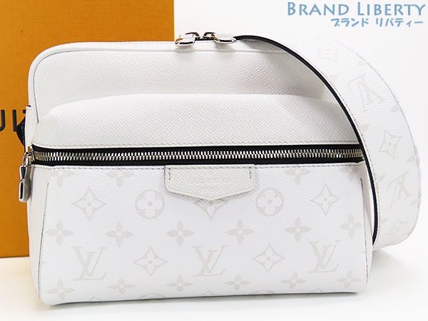 新品同様ルイヴィトンタイガラマモノグラムアウトドアメッセンジャーPM斜め掛けショルダーバッグオプティックホワイトM30873