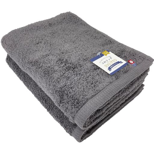 今治タオルブランド ふわリッチすうっと ミニバスタオル 40×110cm グレー 2枚セット スーパーゼロ使用 綿100% ボリューム 吸水 ふわふわ 国産 日本製 7,053円