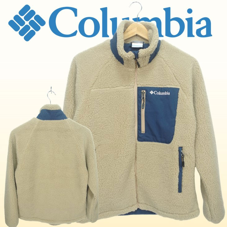 Columbia コロンビア　ボアフリースジャケット　ボア メンズ 長袖 アウター トレンド 防寒 通勤 通学 上着 人気 フリース ブランド ジップ シンプル ロゴ AE0918