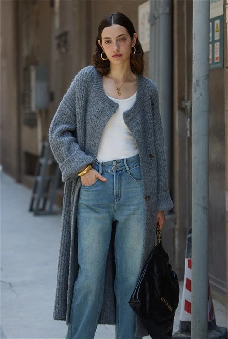 カーディガン 早秋 秋冬物 スリム ゆったりする コート ロング 怠惰な風 トップス レディース 母の日