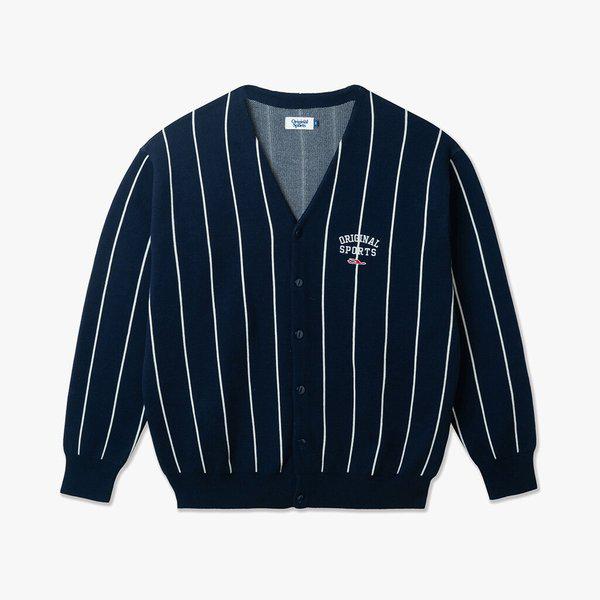 STRIPE KNIT CARDIGAN NAVY (PO3MJ23W722)
