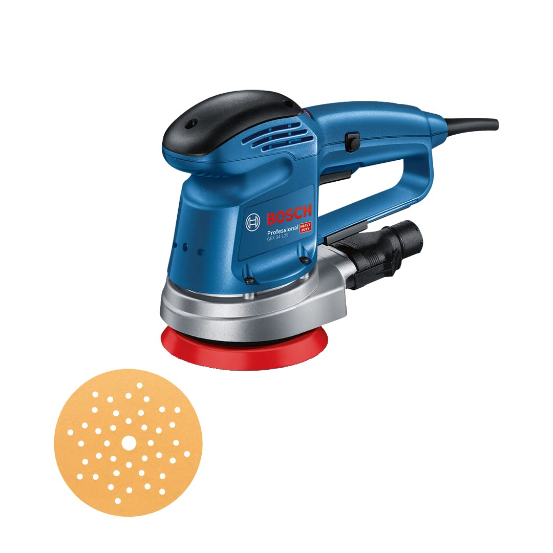 Bosch Professional(ボッシュ) 100V吸じんランダムアクションサンダー(補助ハンドル マイクロフィルターユニット125mmφマルチホールパッド六角棒レンチ125mmφサンディングペ