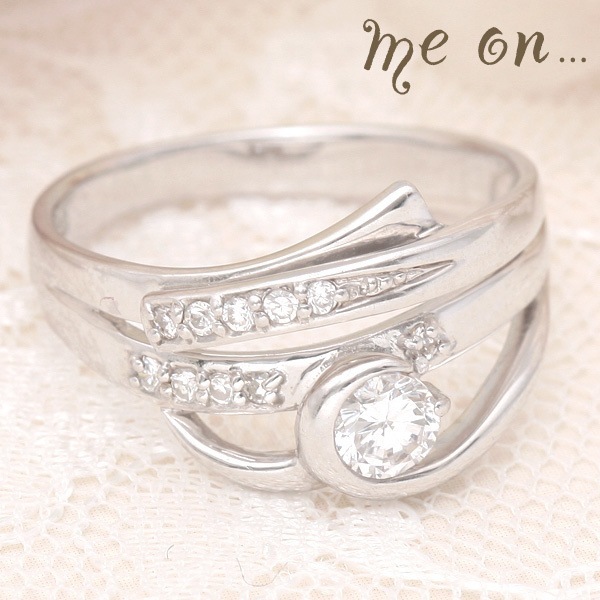 me on... 天然ダイヤモンドのオーケストラが奏でる 美の調べ 18金 K18 ホワイトゴールド WG ラグジュアリー天然ダイヤモンドリング 発送目安：２３週間