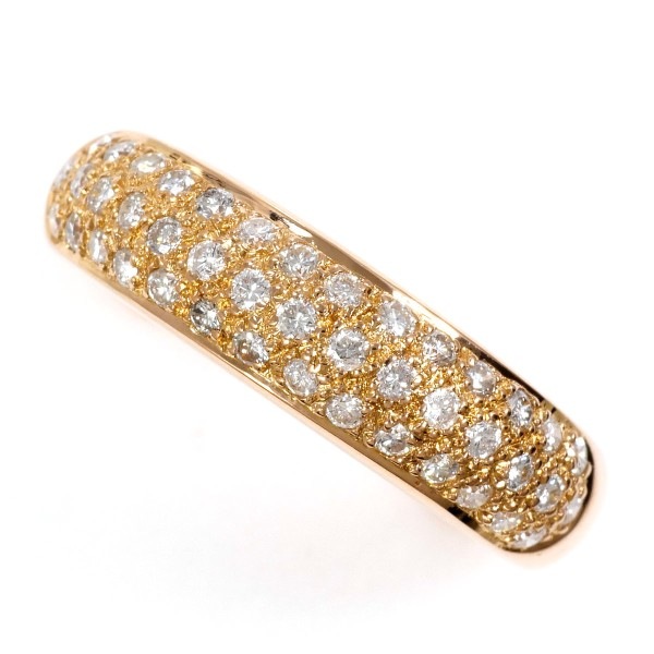 K18 18金 PG リング 指輪 11.5号 ダイヤ カード鑑別書 ジュエリー 中古