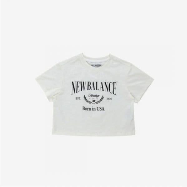 ニューバランス キッズ EXCLUSIVE クロップド半袖Tシャツ アイボリー (39) NK9EGB201G