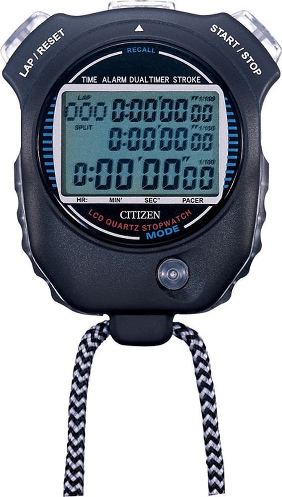 （まとめ買い）シチズン 防滴 デジタル ストップウォッチ058 LC058-A02 [x3]