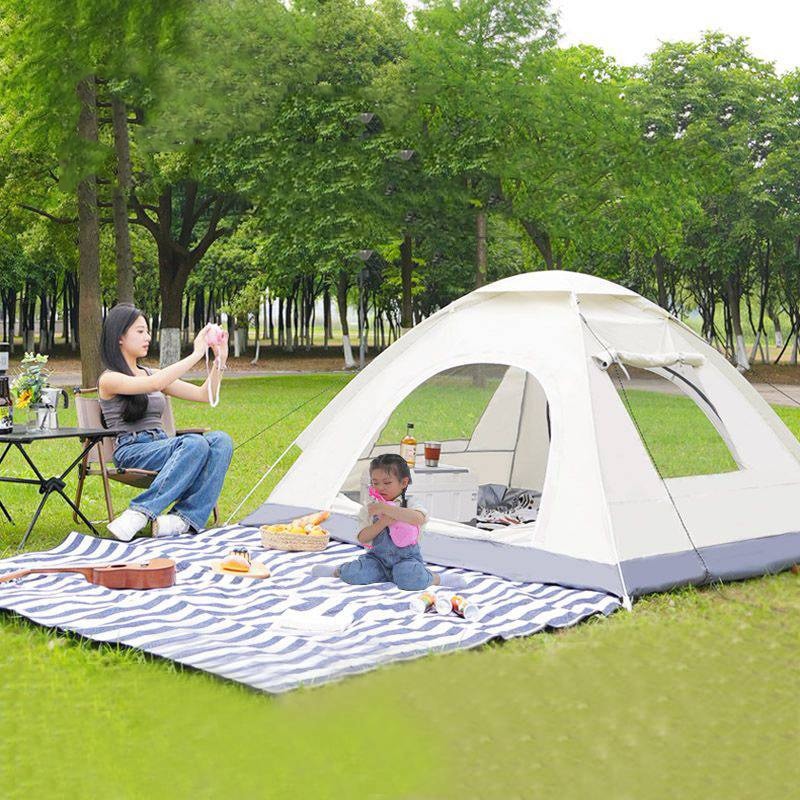 ポータブルテント アウトドア キャンプ 親子 日除けテント 公園 ビーチ 全自動 ワンタッチ キャンプテント