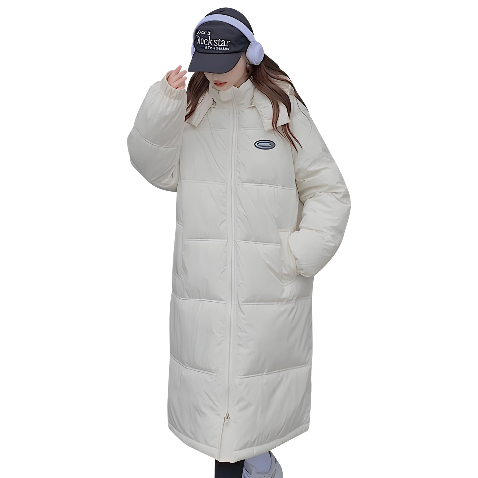 ダウンジャケット レディース ベンチコート アウター 冬 大きいサイズ ロングコート ダウンコート フード付き 中綿コート 膝下 着痩せ 無地 冬服 軽量 防寒 厚手 アウトドア 通勤