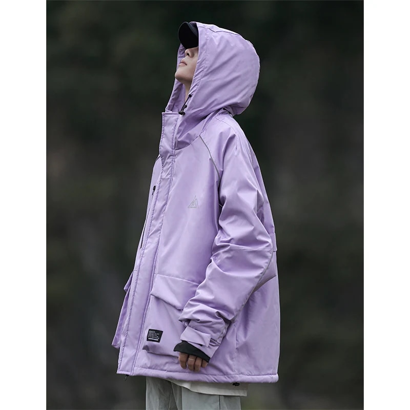 スノーボードウェア 2025 メンズ レディース 単品 アウター ジャケット マウンテンパーカー 山登り 光反射ライン ウィンタースポーツ 韓国風 防寒 スノーウェア スキーウェア スノボウェア