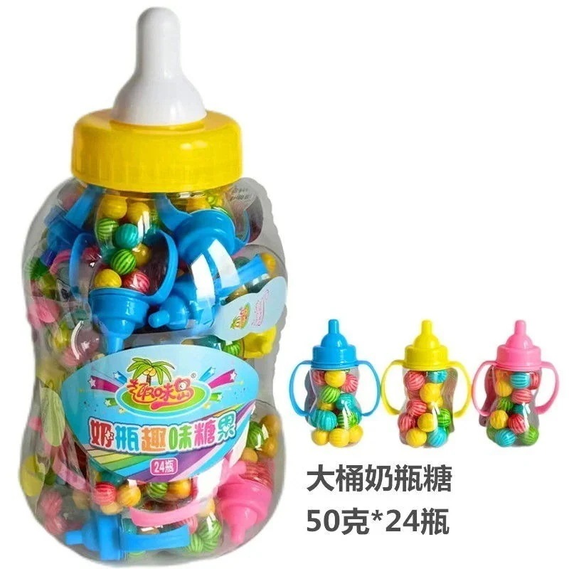24Pcs 大樽哺乳びん シュガー 子供用 スイカ ふきだし 50g カジュアルな懐かしいおやつ
