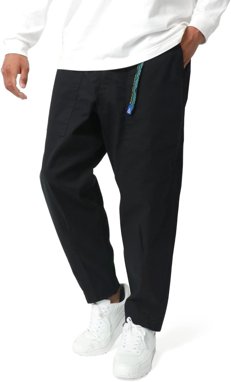 イージーパンツ メンズ ストレッチ デニム チノ テーパードパンツ バルーンパンツ ズボン ボトム