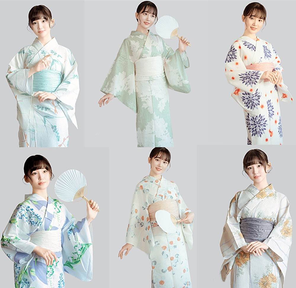 【急速出荷】日本の着物 ゆかた 女性用 伝統的スタイル 高級綿織り 日本旅行写真 着物オリジナルオーダー