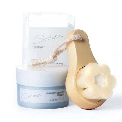 SHIKARI シカリ ブライトニング ウォッシュ 薬用 洗顔 パック ブラシセット 60G 30日分 [ シミ 悩み 毛穴 スッキリ わたしを輝かせる 新たな 洗顔 体験 ]