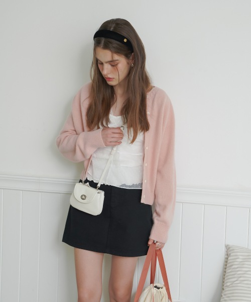 【OVHEE】 Mignon Mini Cross Bag_Ivory ショルダーバッグ 正規品