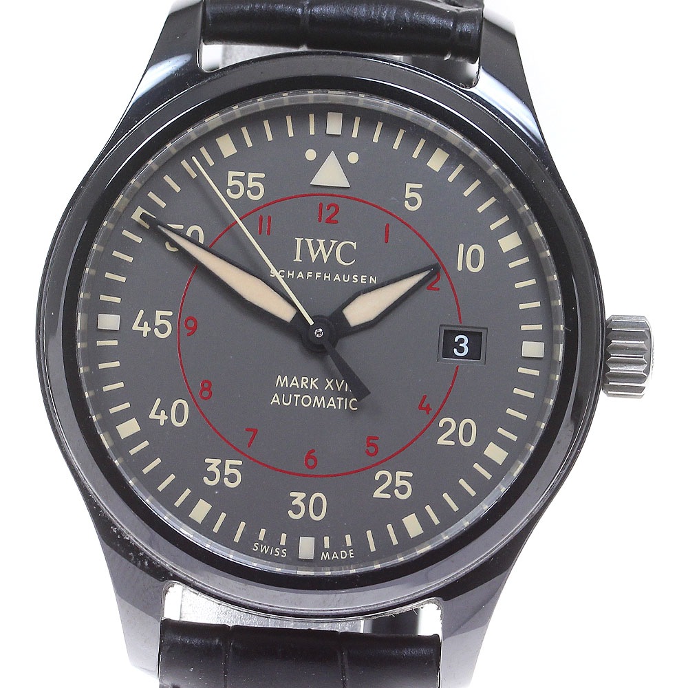 IWC SCHAFFHAUSEN IW324702 パイロットウォッチ マークXVIII トップガン ミラマー デイト 自動巻き メンズ 良品 _832173【中古】