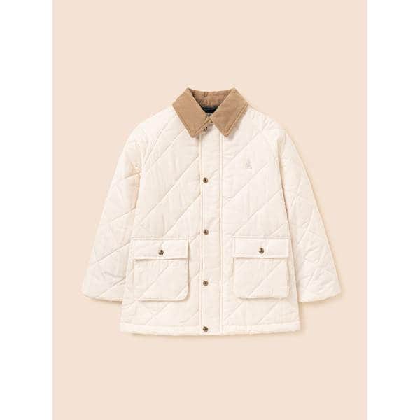 [BEANPOLE KIDS] クラシック ビッグカラー ジャケット型 キルティング 中綿 ジャンパー アイボリー BI6938U020