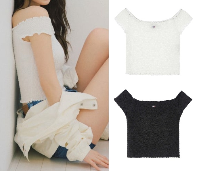 Smoke Jersey Crop Top (T32F1TTO36TWT1)