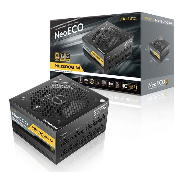 80PLUS GOLD認証 1300W 電源ユニット ATX3.0 12VHPWRケーブル付属 120mmファン搭載