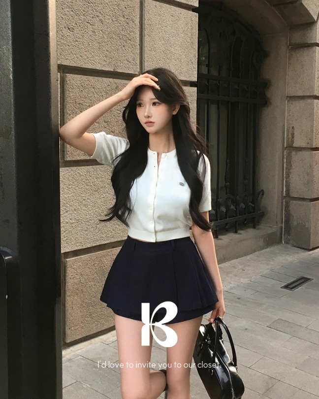 [MADE] パリペンダント半袖カーディガン cd1274