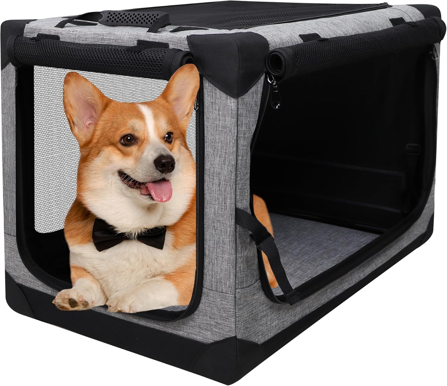 Totoro ball 折りたたみペットケージ 犬ケージ 犬用クレート 猫用キャリー・カート 犬 車用ケージ 持ち手付き 犬猫兼用 折りたたみ簡単『室内休憩急な来客時アウトドア病院