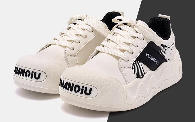 スニーカー レディース シューズ 厚底 カジュアル ファッション ラウンドトゥ 秋冬 ブラック グレー