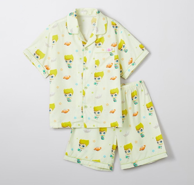 スパオ 【ナグネピン】キャッチティニピン 半袖 パジャマ 上下セット（ワンジャピン） 夏用 子供用 韓国 グッズ プレゼント おすすめ