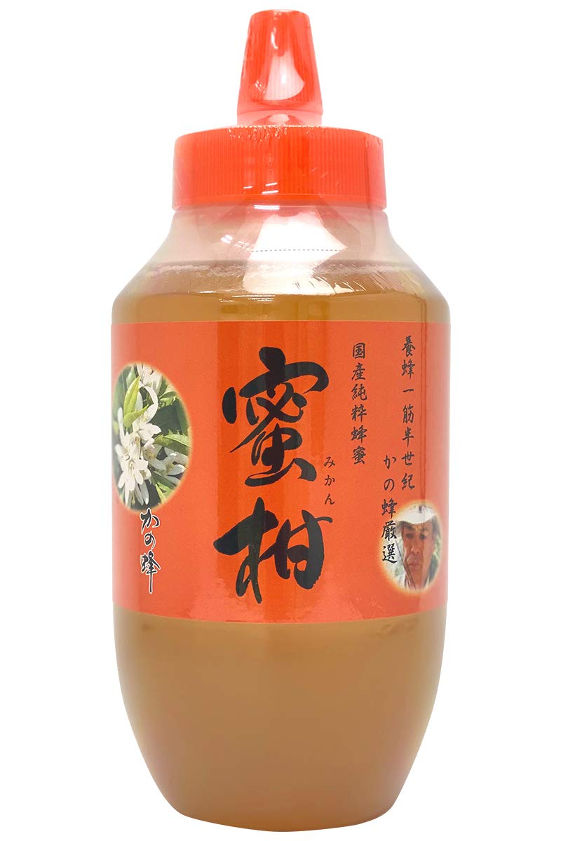 はちみつ 専門店【かの蜂】 国産 みかん 蜂蜜 1000g（1kg） 完熟 の 純粋 蜂蜜 （とんがり容器）