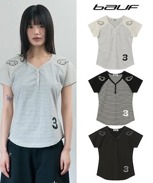 韓国 人気 ドット ロゴTシャツ[BAUF] B LOGO SLIM FIT T-SHIRT MUSINSA公式 | BAUF B logo slim fit t-shirt [dot ivory]