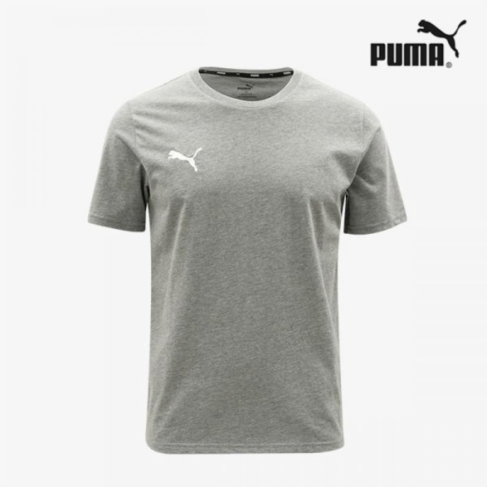 プーマガレリアプーマ半袖Tシャツチームゴールカジュアルグレーラウンドネック