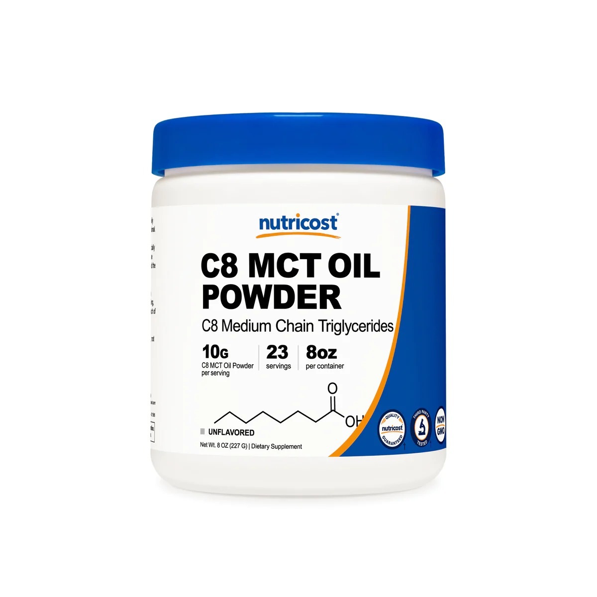 [USA] Nutricost ニュートリコスト C8 MCT Oil Powder 無味 (.5 LB)