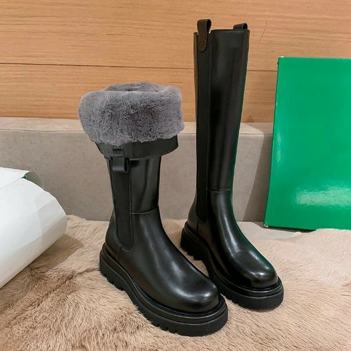 年 秋冬 新作 ファー サイドゴア ロング ブーツ