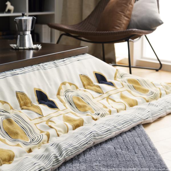 コタツ布団 単品 掛け布団のみ こたつ掛布団 205×205cm リビングコタツ用 北欧 デザイン 柄 おしゃれ 薄掛け 日本製 国産 コタツテーブル本体別売り