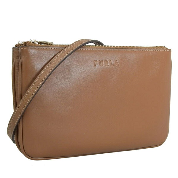 MIASTELLA MINI CROSSBODY ショルダーバッグ バッグ レザー コニャック ブラ