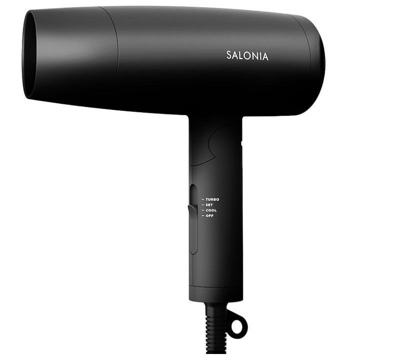SALONIA スピーディーイオン ドライヤー 大風量 速乾 軽量 マイナスイオン ヘアドライヤー SL-013BK ブラック