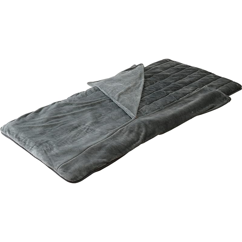 【即納】[山善] 洗えるどこでもカーペット 180×80cm 丸洗い可能 「首まですっぽり入れて掛布団いらず」フランネル仕上げ ダニ退治機能 グレー YWC-181PK(GY)