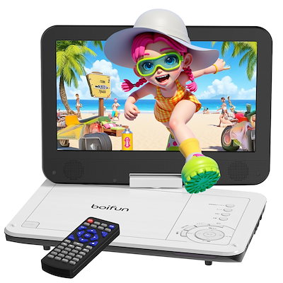 他サイト： 【2025年 超軽量】 BOIFUN ポータブルDVDプレーヤー12.5型 ミニdvdプレーヤー 10.5インチ 1024*600液晶 270回転可能 折りたたみ式 スクリーンの商品画像