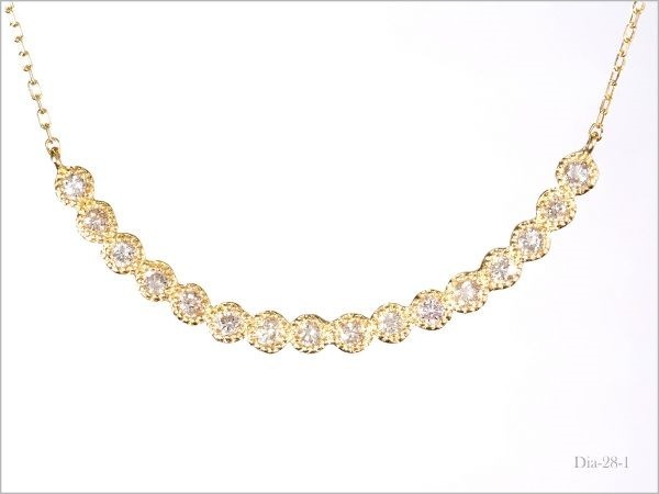 天然 ダイヤモンド ネックレス 0.20ct K18YG 18金製品 国内生産 74