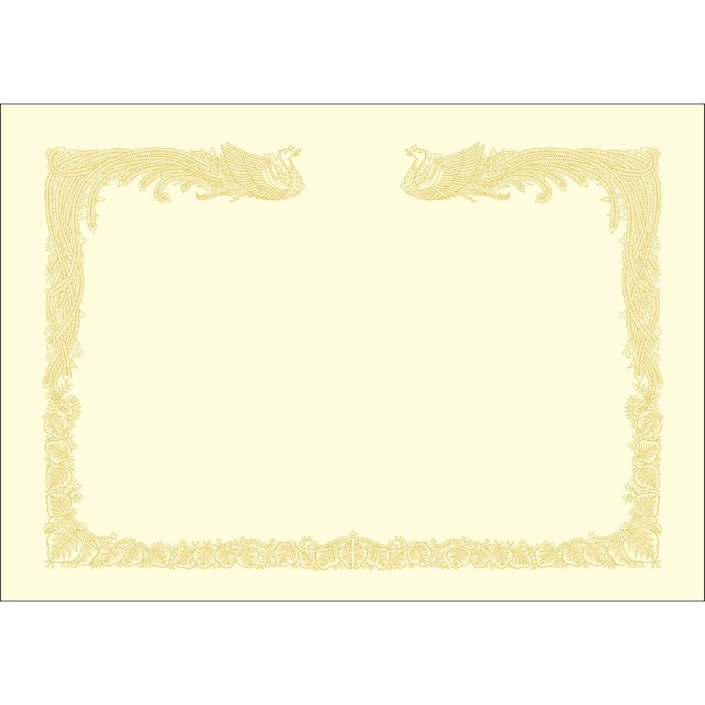 （まとめ買い）ササガワ プリンタ対応 賞状用紙 雲なし クリーム A4判 縦書用 100枚入 10-1467 [x3]