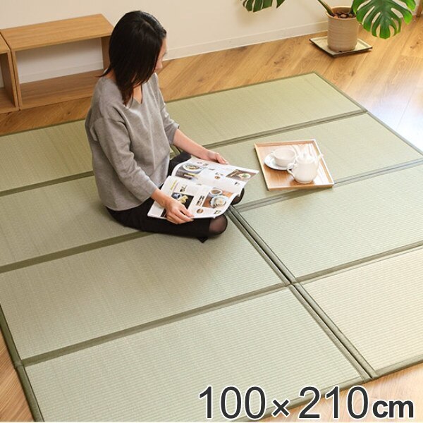 四つ折畳マットレス い草折畳フロアー畳 約100x210x1.3cm 7,364円