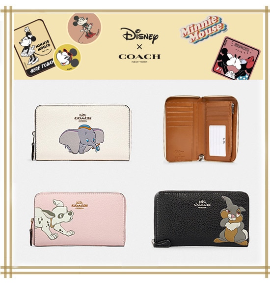 DISNEY X COACH MEDIUM ZIP AROUND WALLET