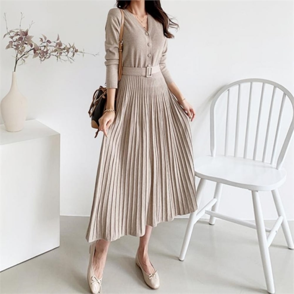 (ナク21) (55~77) フレアニットワンピース NK21-O-2